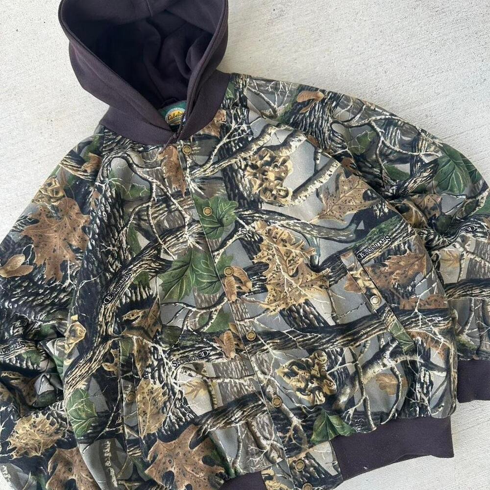 Vintage Real Tree Camouflage Hoodie Jacket